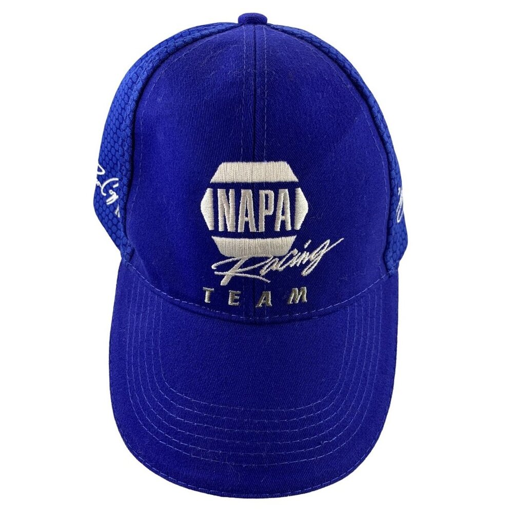 NAPA Racing Team Adjustable Blue Baseball Cap Embroidered Logos NASCAR IndyCar